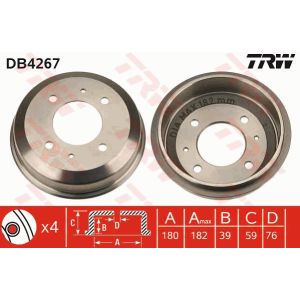 Bremstrommel TRW DB4267