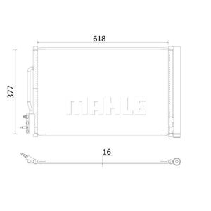 Condensator, airconditioner BEHR MAHLE AC 955 000S