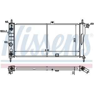 Radiatore, raffreddamento motore NISSENS 632751