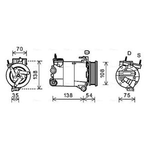 Compressor, ar condicionado AVA COOLING FDAK478