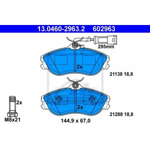 Bremsbelagsatz ATE 13.0460-2963.2, Vorne