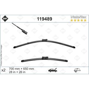 Ruitenwisser SWF 119489, Visioflex Lengte 700+650mm, voor, 2 Stuk