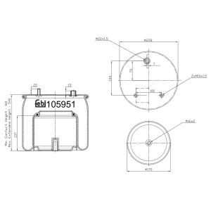 Soufflet de suspension pneumatique FEBI BILSTEIN 105951