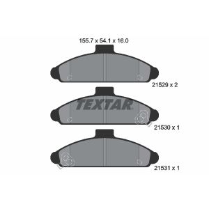 Bremsbelagsatz TEXTAR 2152901, Vorne