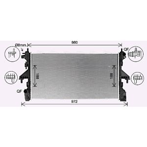 Arrefecedor do motor AVA COOLING FT2481