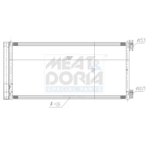 A/C-kondensor MEAT & DORIA 991193