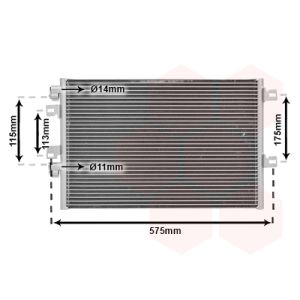 Condensator, airconditioning VAN WEZEL 43005341