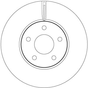 Bremsscheibe TRW DF6975 vorne, belüftet, 1 Stück