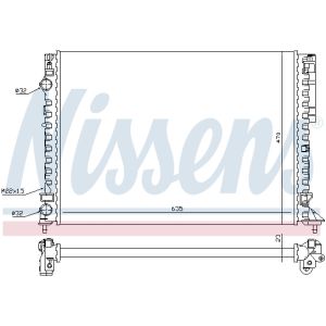 Radiator, motorkoeling NISSENS 63843A