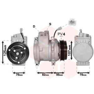 Kompressor för luftkonditionering VAN WEZEL 0800K041