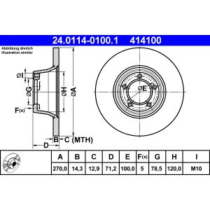 Bremsscheibe ATE 24.0114-0100.1