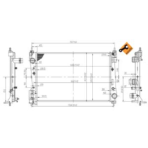 Jäähdytin, moottorin jäähdytys EASY FIT NRF 53455