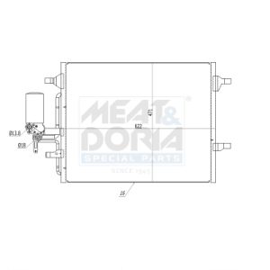 A/C-kondensor MEAT & DORIA 991211