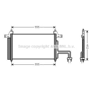 Condensator, airconditioning AVA COOLING FT5253D AVA