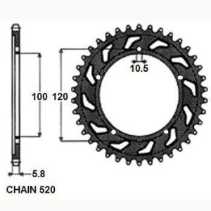 équipement, derrière SUNSTAR SUNR1-3430-44