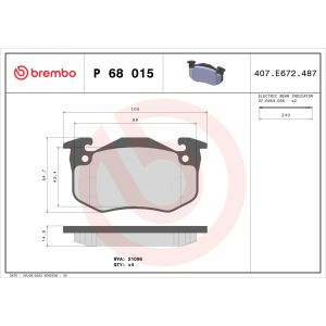 Levyjarrun jarrupalasarja BREMBO P 68 015