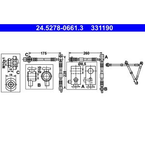 Flexible de frein ATE 24.5278-0661.3