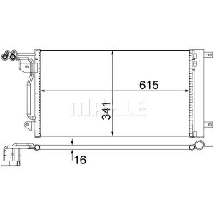 Condensador, aire acondicionado MAHLE AC 566 000S