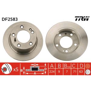 Disque de frein TRW DF2583