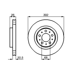 Bremsscheibe BOSCH 0 986 478 454