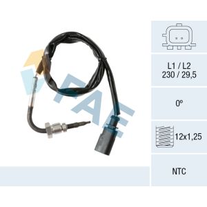 Sensor de temperatura dos gases de escape FAE 68619