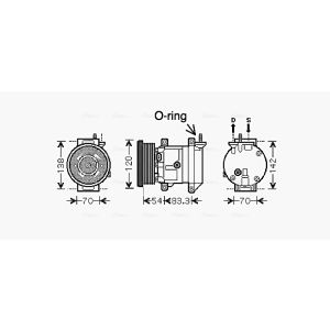 Compressor, ar condicionado AVA COOLING DWAK071