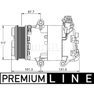 Compressore aria condizionata MAHLE KLIMA ACP 1330 000P