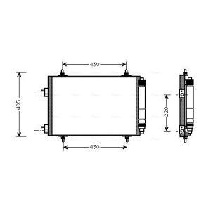 Condensador, sistema de ar condicionado AVA COOLING PEA5209D AVA