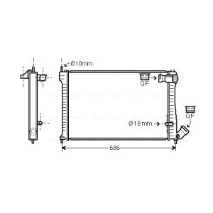 Arrefecedor do motor AVA COOLING CN2101