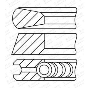 Jeu de segments de piston GOETZE 08-449600-00