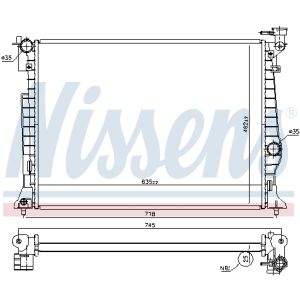 Radiator, motorkoeling NISSENS 606954