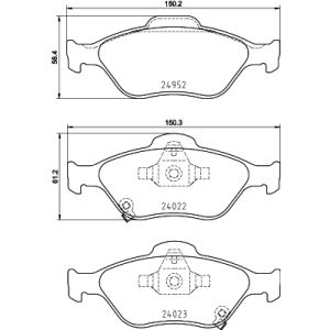 Jarrupalasarja, levyjarru BREMBO P 83 159, Edessä