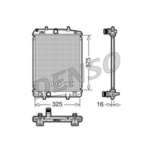 Radiador de motor DENSO DRM50040