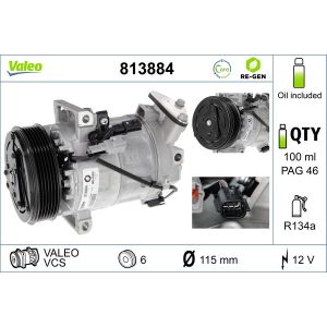 Compressor, ar condicionado VALEO 813884