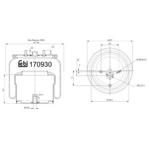 Soufflet à air, suspension pneumatique FEBI BILSTEIN 170930