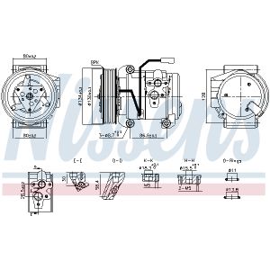 Compressor, ar condicionado NISSENS 890957