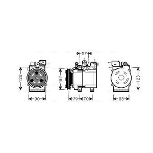 Compresor, aire acondicionado AVA COOLING HYK139