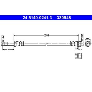Bremsschlauch ATE 24.5140-0241.3