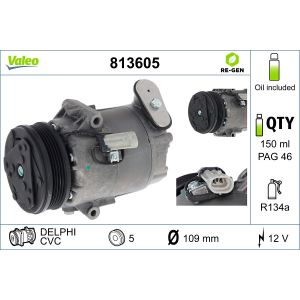 Compressor, ar condicionado VALEO 813605