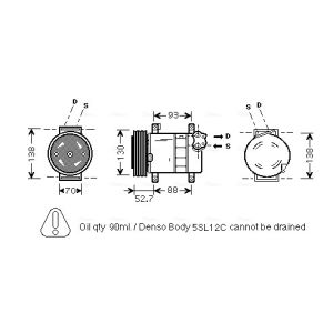 Compressor, ar condicionado AVA COOLING FTAK088