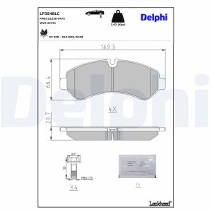 Bremsbelagsatz DELPHI LP3548LC
