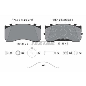 Remblok set, schijfrem TEXTAR 2918302