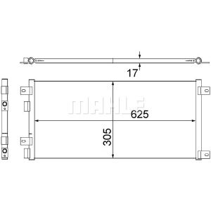 Condensador, aire acondicionado BEHR MAHLE AC 517 000S