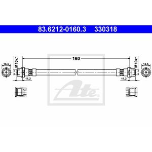 Bremsschlauch ATE 83.6212-0160.3