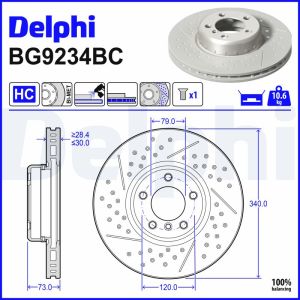 DoppelDisco de travão DELPHI BG9234BC