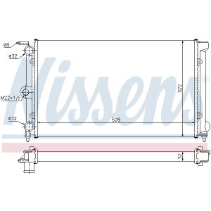 Radiador, refrigeración de motor NISSENS 651111