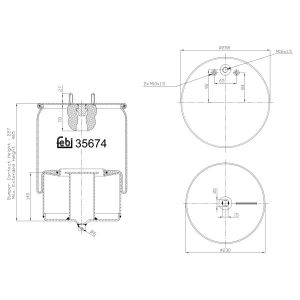 Fuelle de resorte, suspensión neumática FEBI BILSTEIN 35674