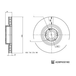 Jarrulevy BLUE PRINT ADBP430180