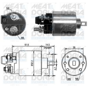 Interruptor solenoide, motor de arranque MEAT & DORIA 46123