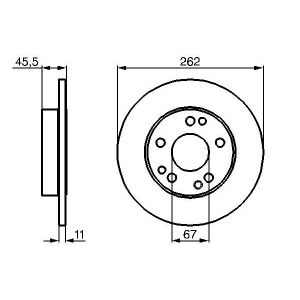 Remschijf BOSCH 0 986 478 114 voorkant, compleet, 1 Stuk